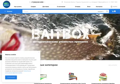 Снимок главной страницы baitbox.ru