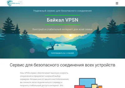 Снимок главной страницы baikalvpn.ru