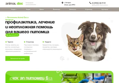 Снимок главной страницы animaldoc-angarsk.ru