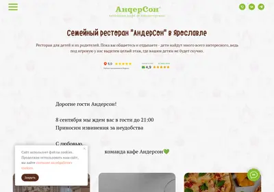 Снимок главной страницы anderson-yaroslavl.ru