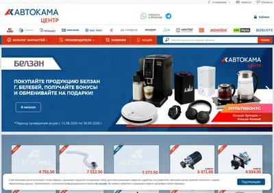 Снимок главной страницы avtokama-centr.ru
