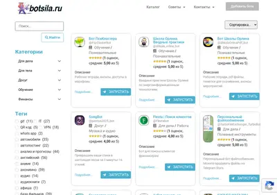 Снимок главной страницы botsila.ru