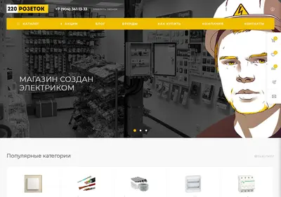 Снимок главной страницы 220rozetok.ru