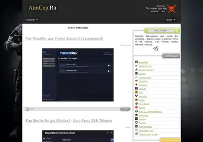 Снимок главной страницы aimcop.ru