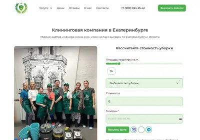 Снимок главной страницы chisto-bystro-ekb.ru