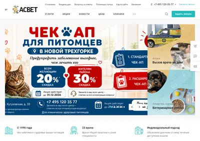 Снимок главной страницы asvet.ru