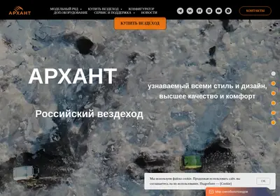 Снимок главной страницы arkhunt.ru