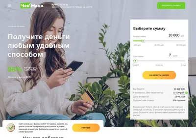 Снимок главной страницы checkmoney.su