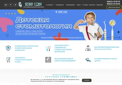 Снимок главной страницы belaya-sova-stom.ru