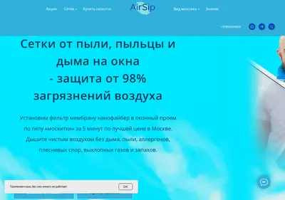 Снимок главной страницы airsip.ru
