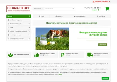 Снимок главной страницы belmostorg.ru