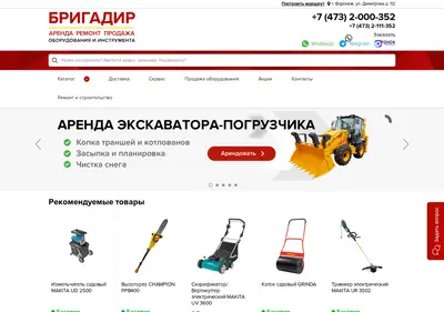 Снимок главной страницы brigadirprokat36.ru