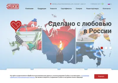 Снимок главной страницы balcity.ru