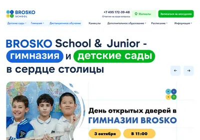Снимок главной страницы broskoschool.ru