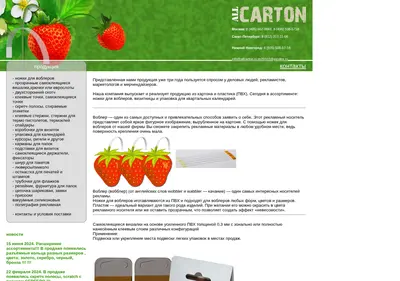 Снимок главной страницы allcarton.ru