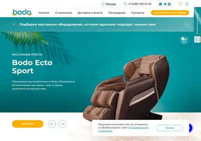 Снимок главной страницы bodomassage.ru