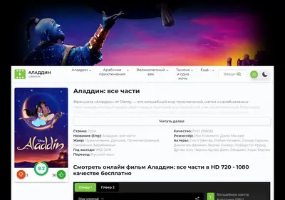 Снимок главной страницы alladinu-lordfilm.ru
