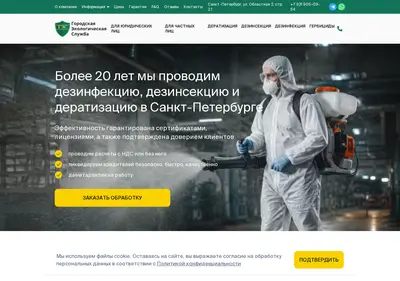 Снимок главной страницы ecodez.spb.ru