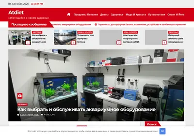 Снимок главной страницы atdiet.ru