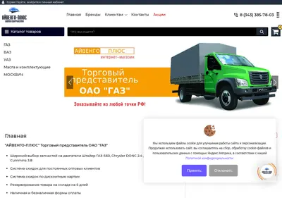 Снимок главной страницы aivengo66.ru