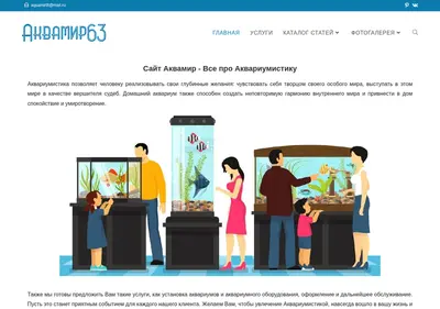Снимок главной страницы aquamir63.ru