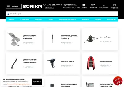Снимок главной страницы borika.ru