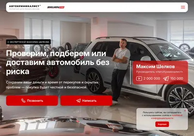 Снимок главной страницы avtokriminalist.ru