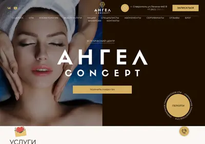 Снимок главной страницы angel-concept.ru