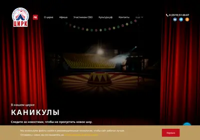 Снимок главной страницы circus-magnitogorsk.ru
