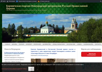 Снимок главной страницы boreparhia.ru
