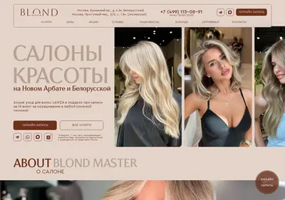 Снимок главной страницы blondmaster.ru
