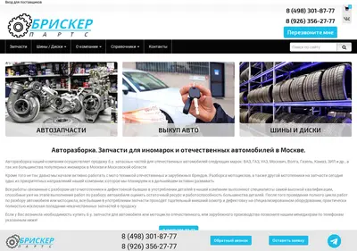 Снимок главной страницы brisker.ru