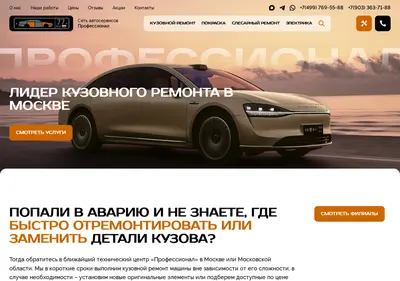 Снимок главной страницы 77professional.ru
