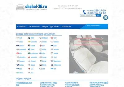 Снимок главной страницы chehol-36.ru
