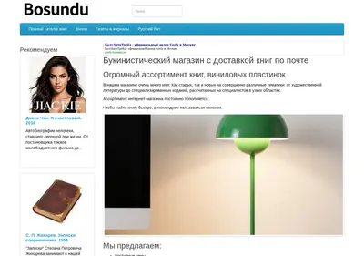 Снимок главной страницы bosundu.ru