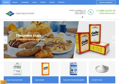 Снимок главной страницы 1soda.ru