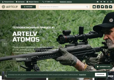 Снимок главной страницы artelv.ru