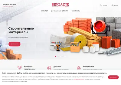 Снимок главной страницы brigadirshop.ru