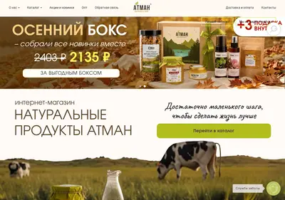 Снимок главной страницы atmanstore.ru