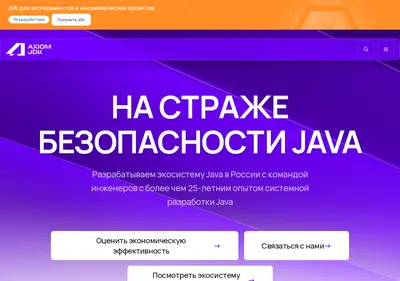 Снимок главной страницы axiomjdk.ru