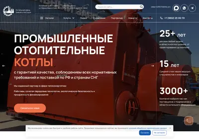 Снимок главной страницы biyskiykotelnyuzavod.ru