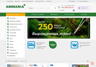 Снимок главной страницы ammania.ru