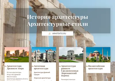 Снимок главной страницы arhitekto.ru
