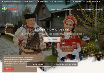 Снимок главной страницы 3bogatyr.ru