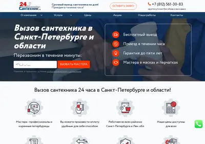 Снимок главной страницы 24santehnik.ru
