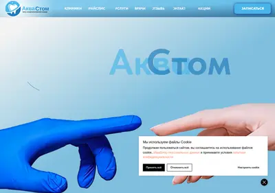 Снимок главной страницы akvastom.ru