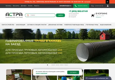 Снимок главной страницы astrapipe.ru