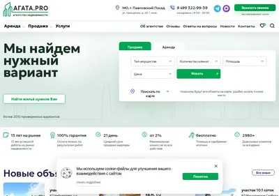 Снимок главной страницы agata-pp.ru