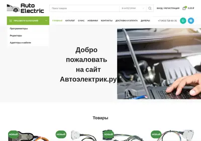 Снимок главной страницы autoelectric.ru