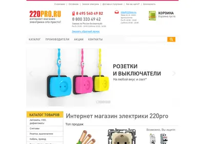 Снимок главной страницы 220pro.ru